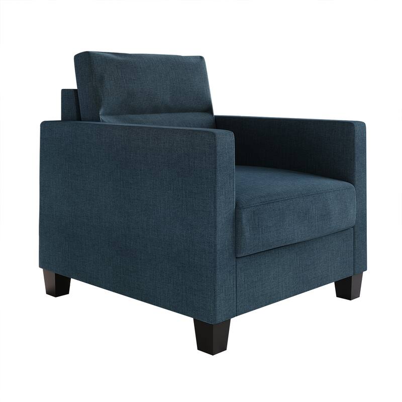 CraftPorch Clean and Minimalist Linen Upholstered 3-Piece Living Room Set - Blue