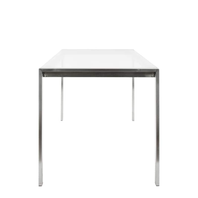 Fuji Contemporary Stainless Steel Dining Table - N/A