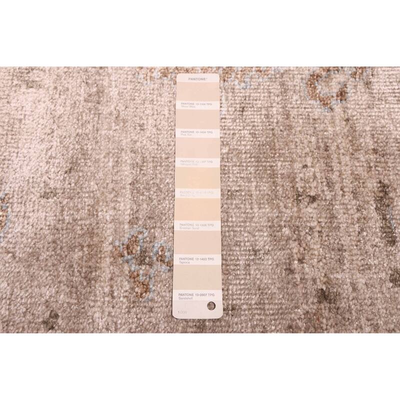 ECARPETGALLERY Hand-knotted Legacy Beige Silk Rug - 6'4 x 9'8