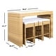 preview thumbnail 13 of 46, SAFAVIEH Horus 59-Inch Glass 7-Piece Outdoor Dining Set, Coastal