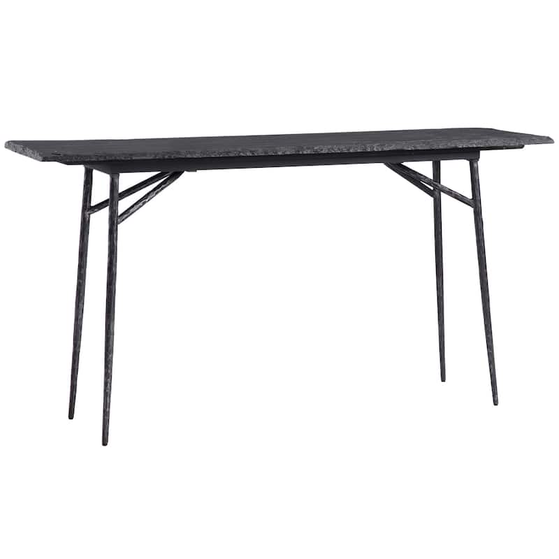 Uttermost Kaduna 60" Long Slate Top Iron Industrial Style Console