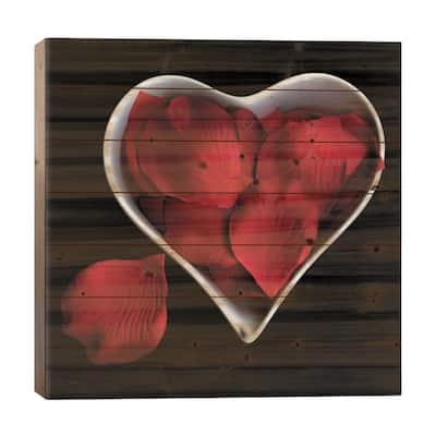 Love Overflowing Print On Wood by Magda Indigo - Multi-Color