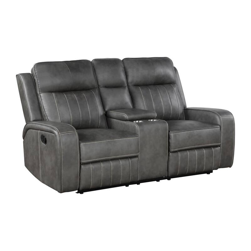 Forrest 2-piece Grey Motion Reclining Sofa Set
