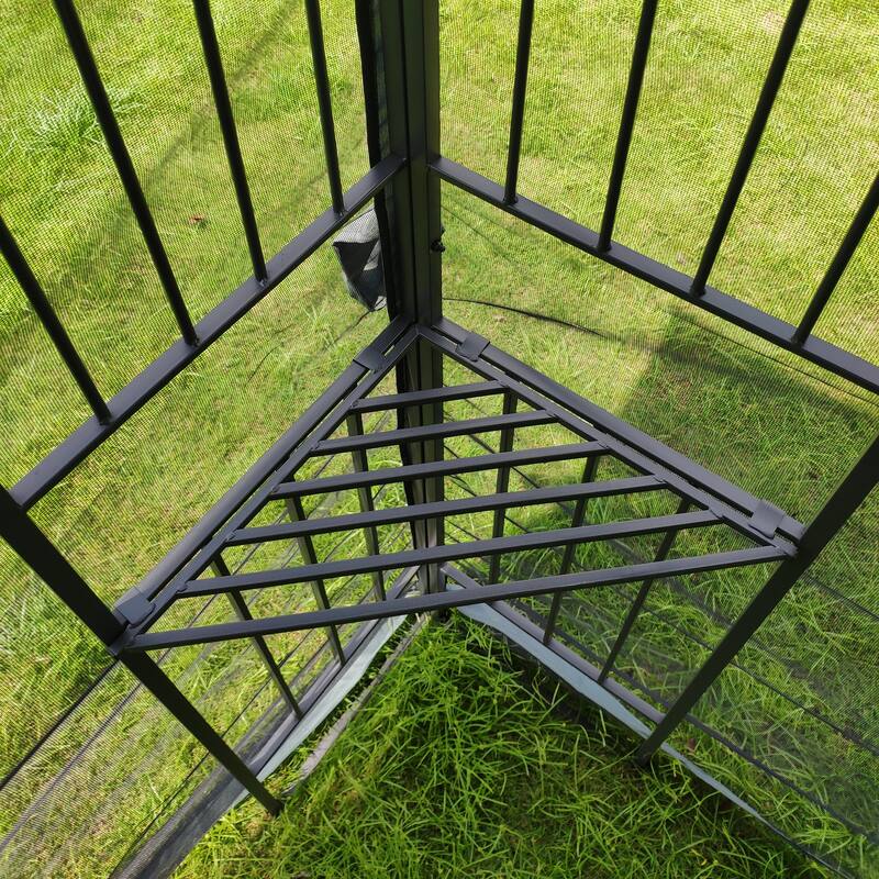 13x10 Outdoor Patio Gazebo Canopy Tent, Heavy Duty Gazebos with Ventilated Double Roof, Mosquito Netting & Privacy Screens