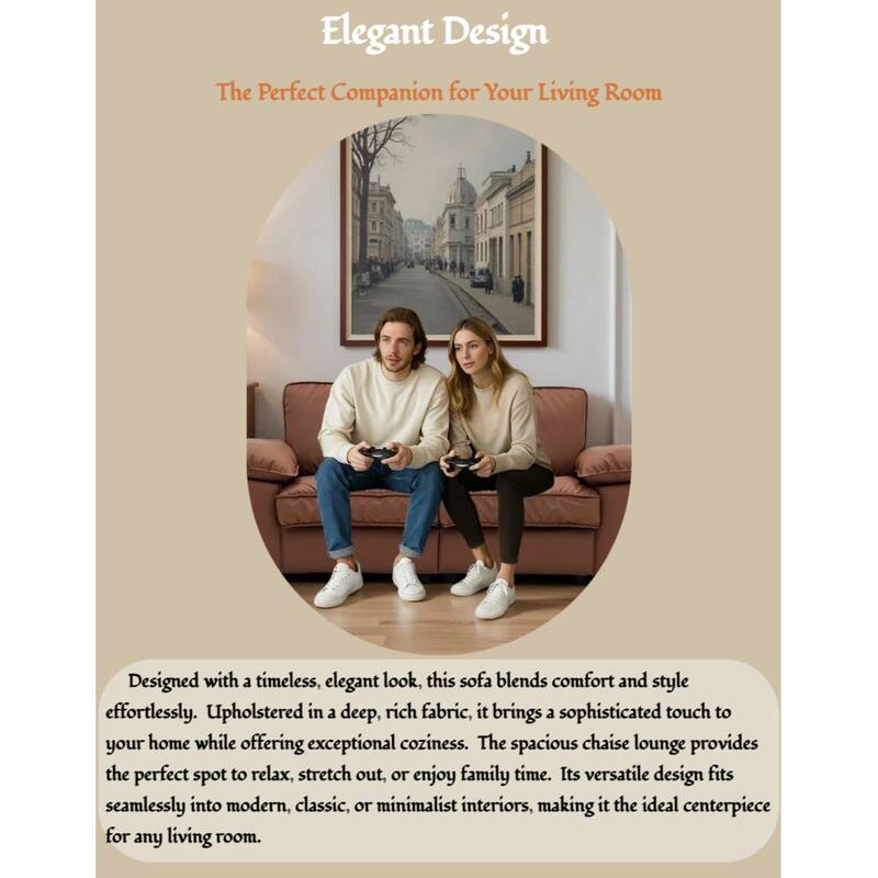 Roomfitters Modern Overstuffed Upholstered Loveseat with Padded Pillow Arms, Comfortable 2 Seater Couch for Living Room