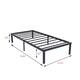 NNV 14" 3500 lbs Heavy Duty Bed Frame, Duty Steel Slat Metal Bed Frame