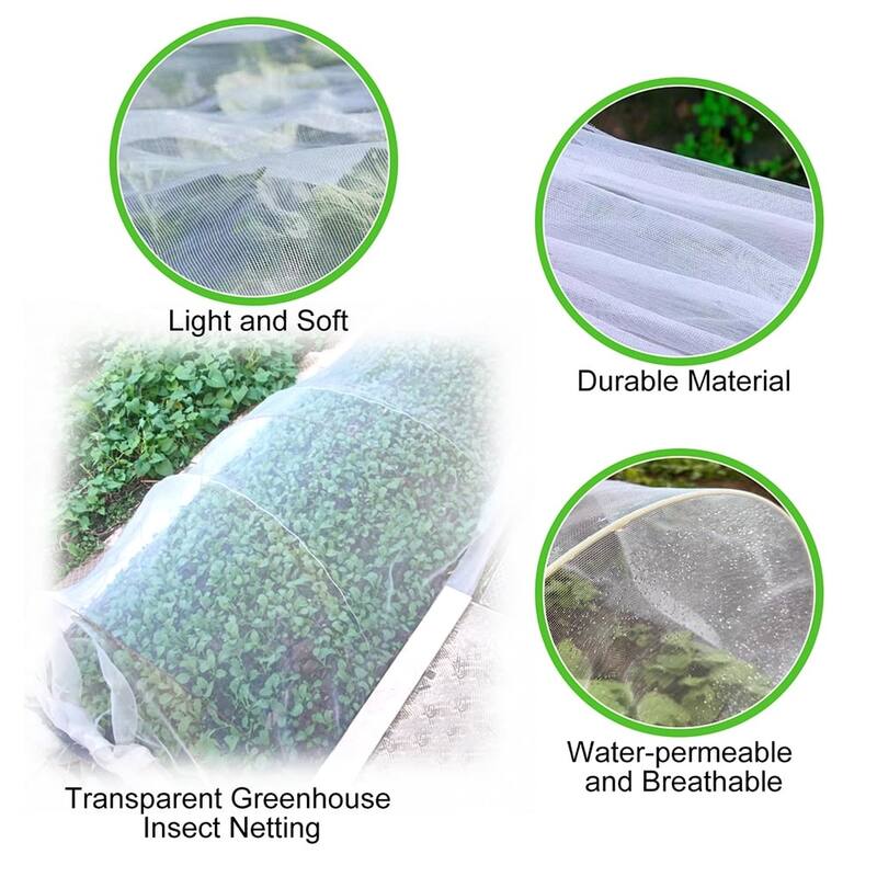 Insect Netting Gauze Barrier Cover Outdoor Greenhouse Vegetable