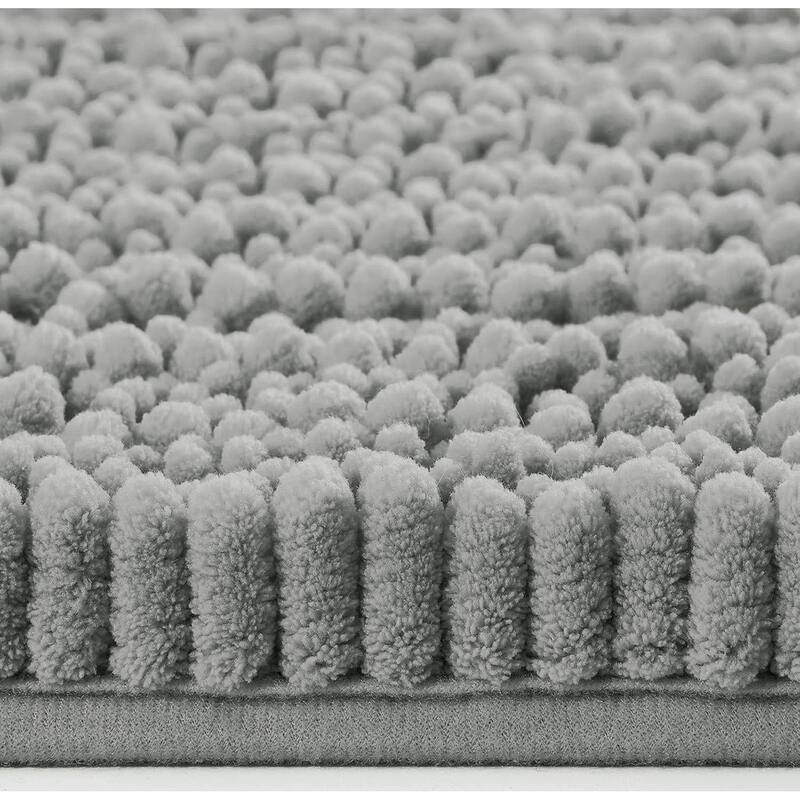 18"x21" - Light Grey Soft Cozy Plush Chenille Toilet Seat Cover