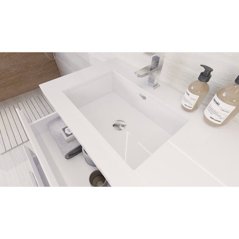 Aron 60'' Freestanding Vanity with Left Single Sink