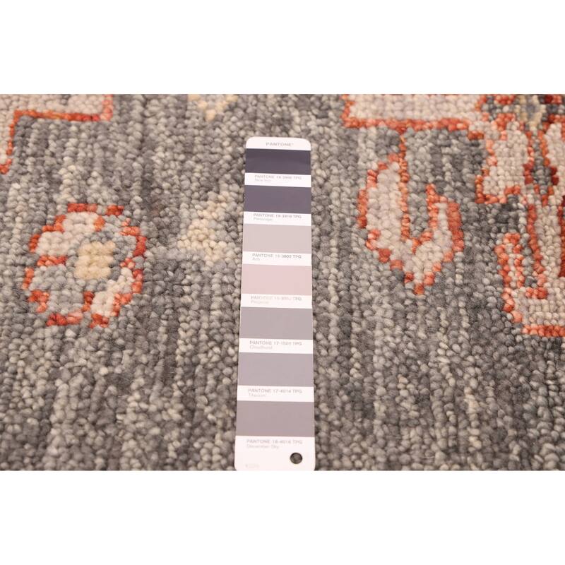 ECARPETGALLERY Hand-knotted Jules Serapi Dark Grey Wool Rug - 9'11 x 13'7