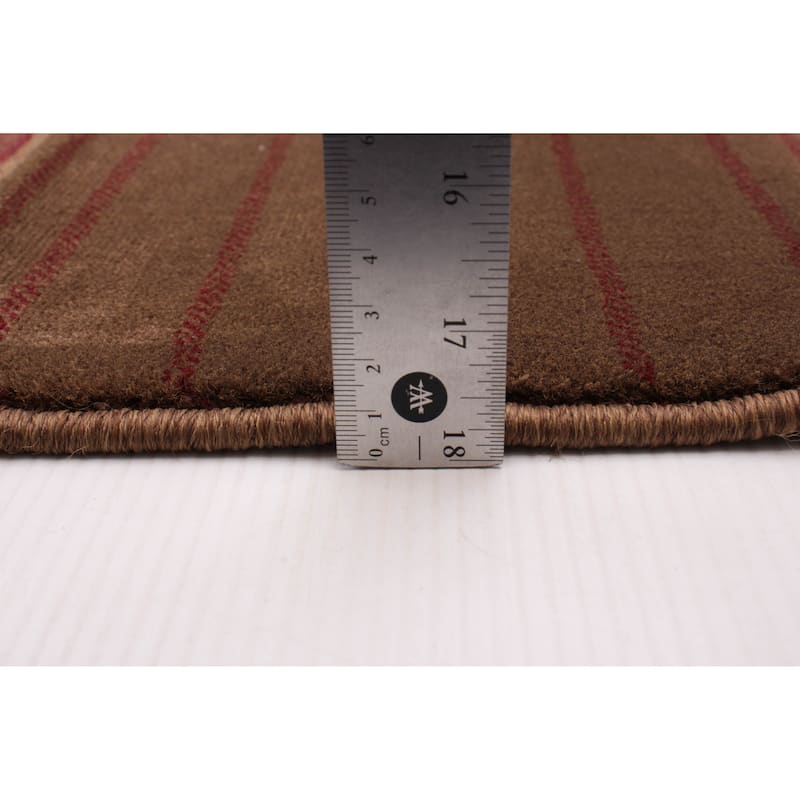 ECARPETGALLERY Machine Woven Lotus Mod Brown Polypropylene Rug - 5'3 x 7'7