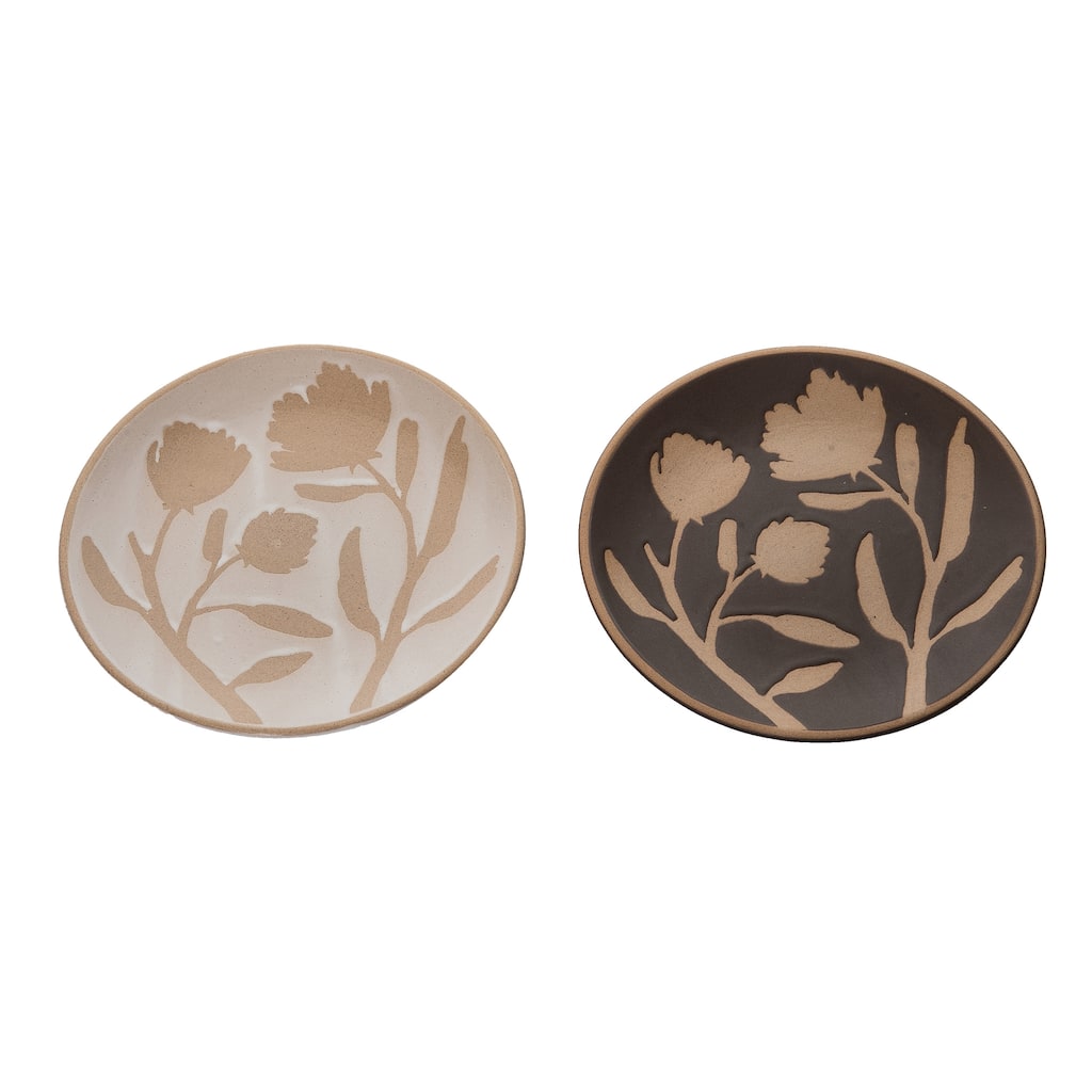 Transpac Stoneware 6 in. Multicolor Harvest Wildflower Dessert Plates Set of 2