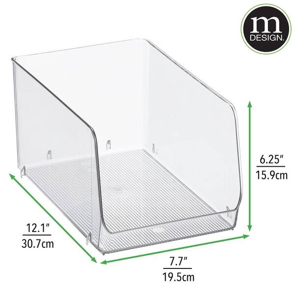 mDesign Kitchen Plastic Storage Organizer Bin with Open Front - 8 Pack ...