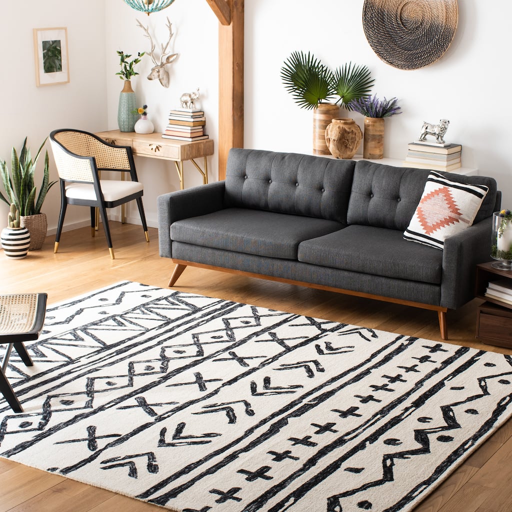 SAFAVIEH, Handmade Metro Meline Modern Tribal Wool Rug