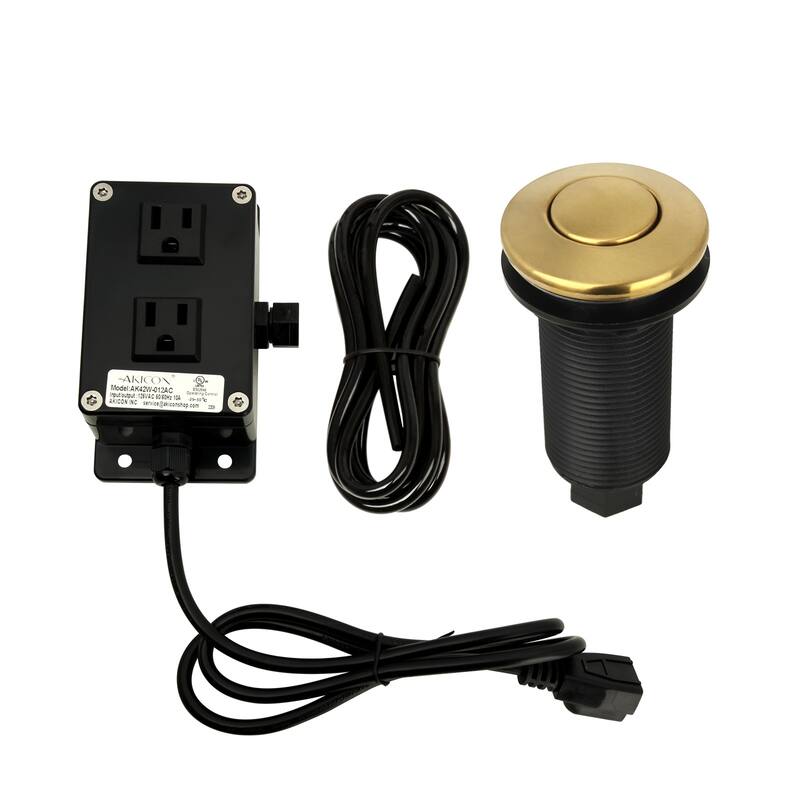 Garbage Disposal Kitchen Air Switch Kit - Brushed Gold