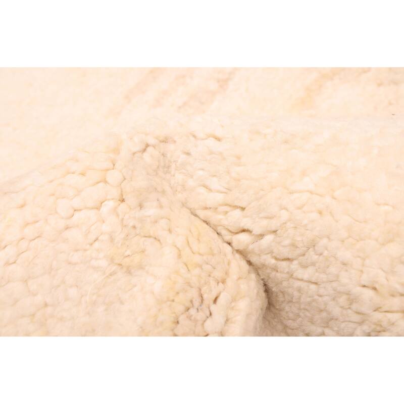 ECARPETGALLERY Hand-knotted Looma Cream Wool Rug - 8'1 x 10'2