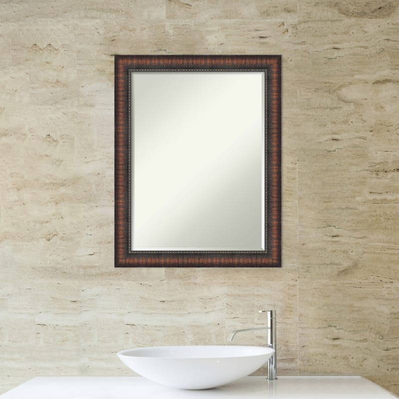 Caleb Brown Half-Inch-Beveled Bathroom Wall Mirror - Caleb Brown - Glass Size 18x24