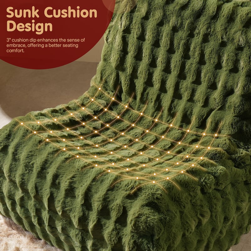 OVIOS Cloud-Like Plush Bean Bag Chair (Reinforced Pile Edition)