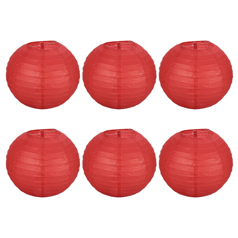 6pcs 10 Inch Folding Hanging Paper Lanterns for Wedding Home Party