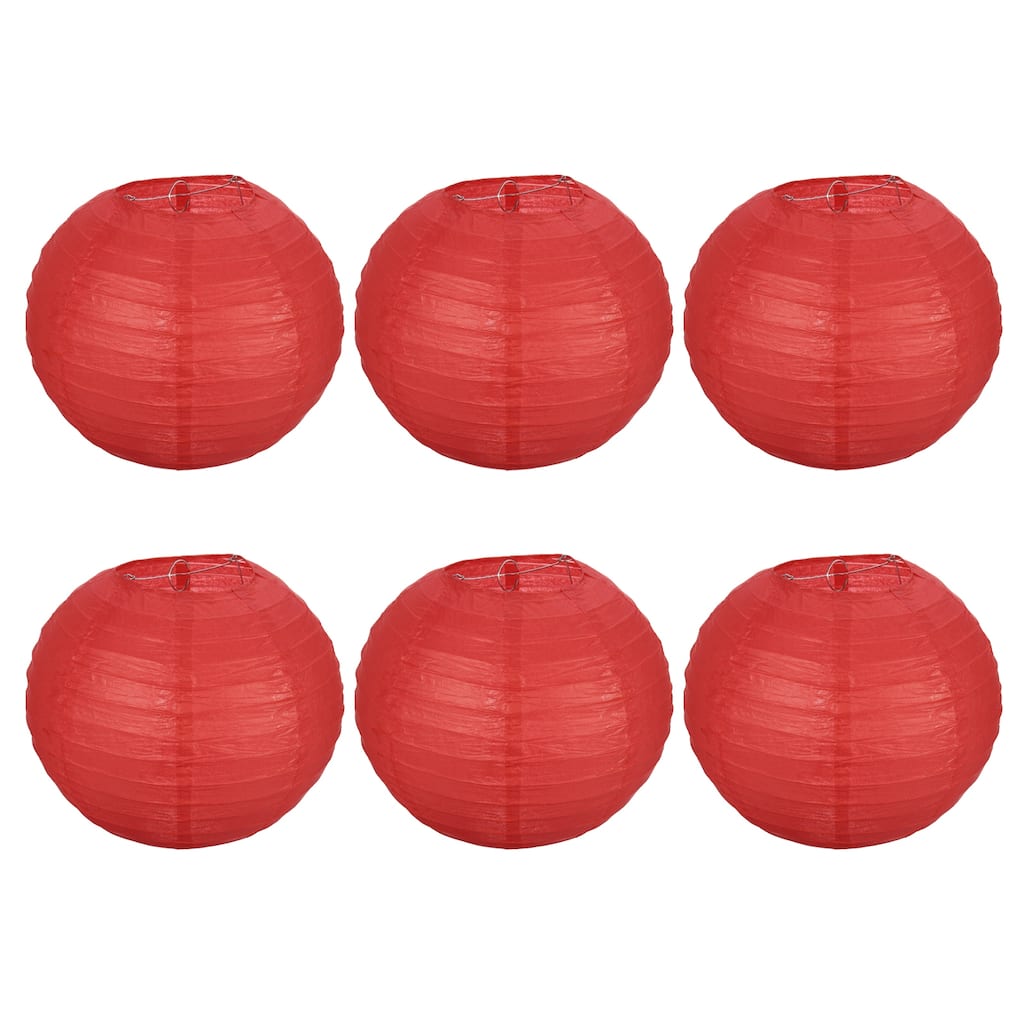 6pcs 8 Inch Folding Hanging Paper Lanterns for Wedding Home Party