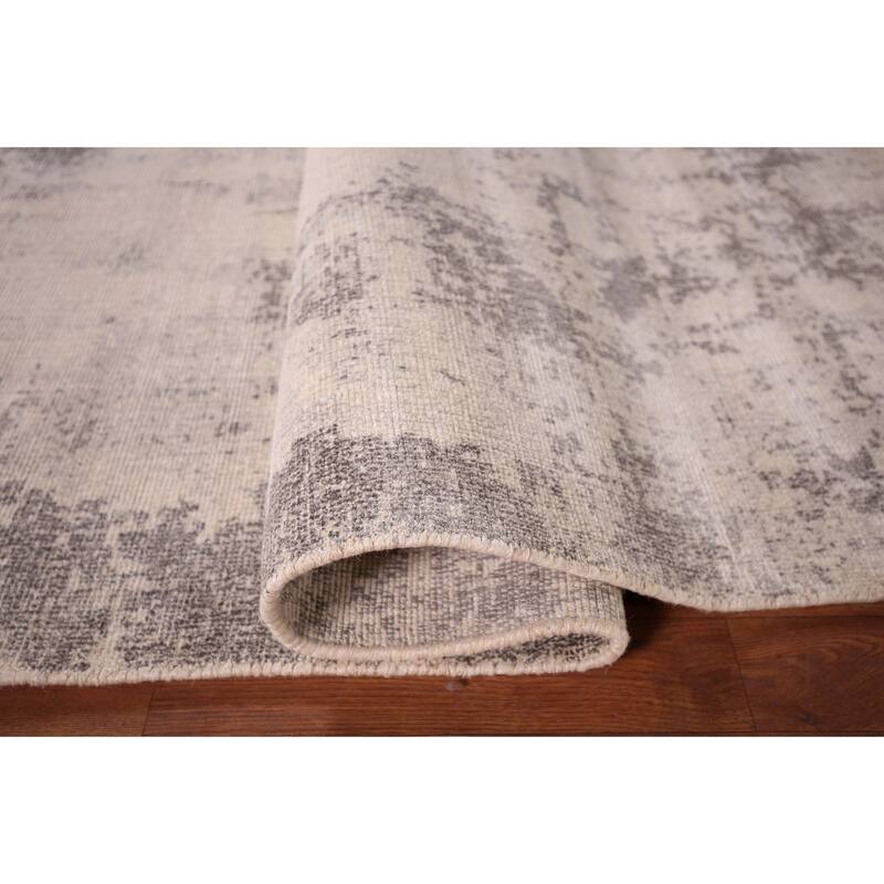 Abstract Contemporary Area Rug Hand-Knotted Oriental Wool Carpet - 5'4"x 7'7"