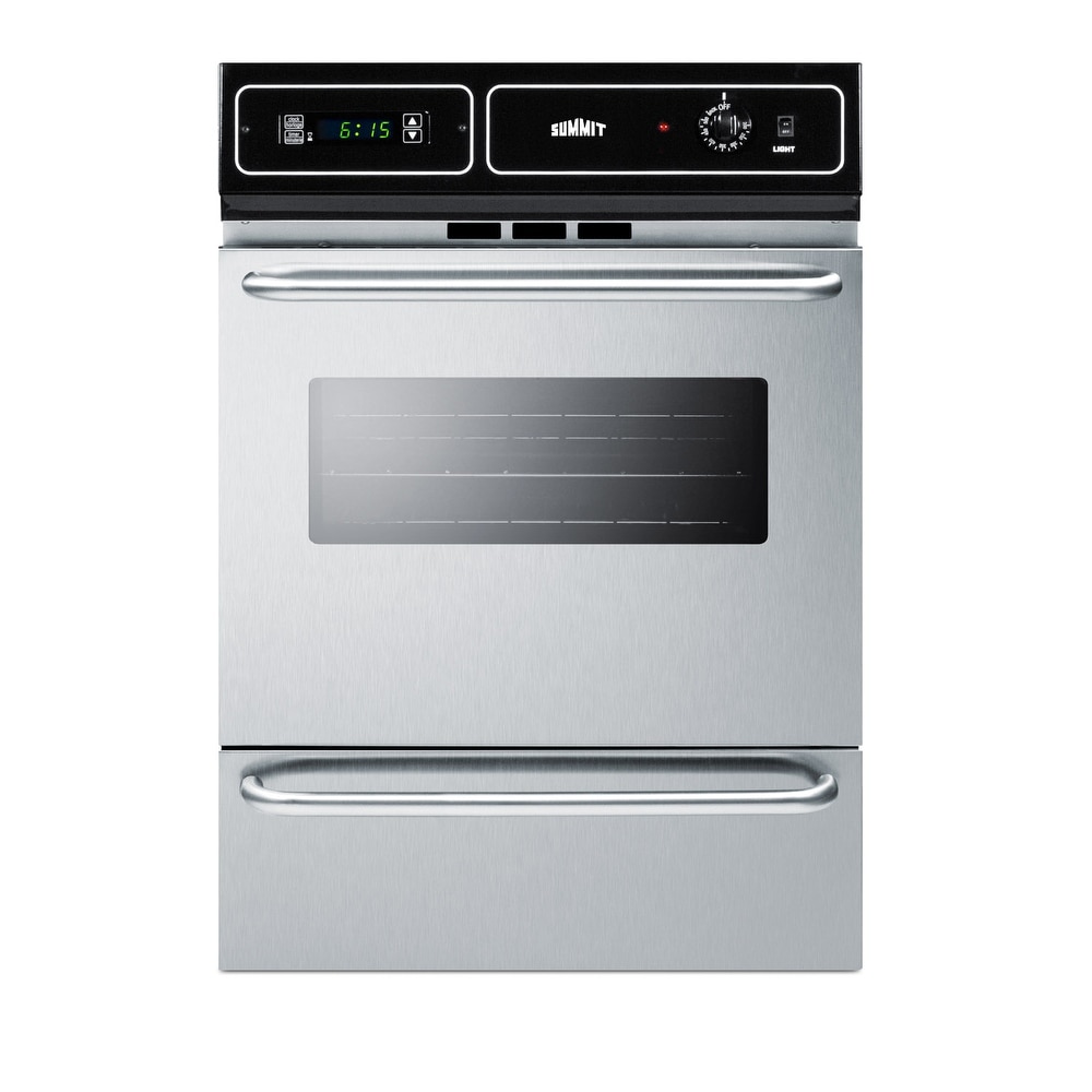 Summit TTM7212BKW 24" Wide 2.92 Cu. Ft. Single Gas Wall Oven with