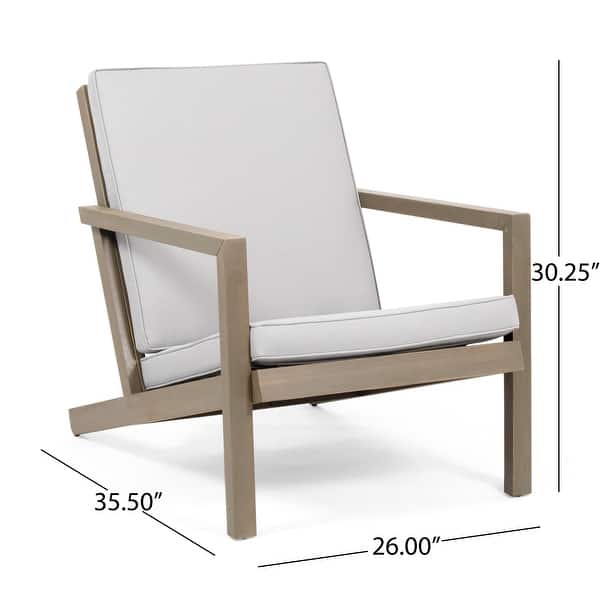 dimension image slide 1 of 6, Leah Outdoor 4 Seater Chat Set with Cushions by Christopher Knight Home