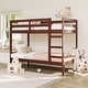 preview thumbnail 43 of 77, Walker Edison Simple Solid Wood Twin Over Twin Bunk Bed