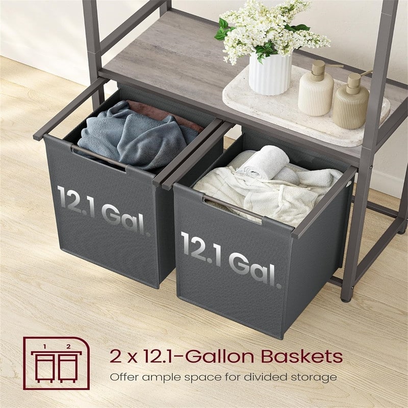 Laundry Basket - 12.99"D x 28.74"W x 69.69"H