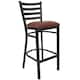 Option Burgundy Vinyl Seat/ Black Metal Frame