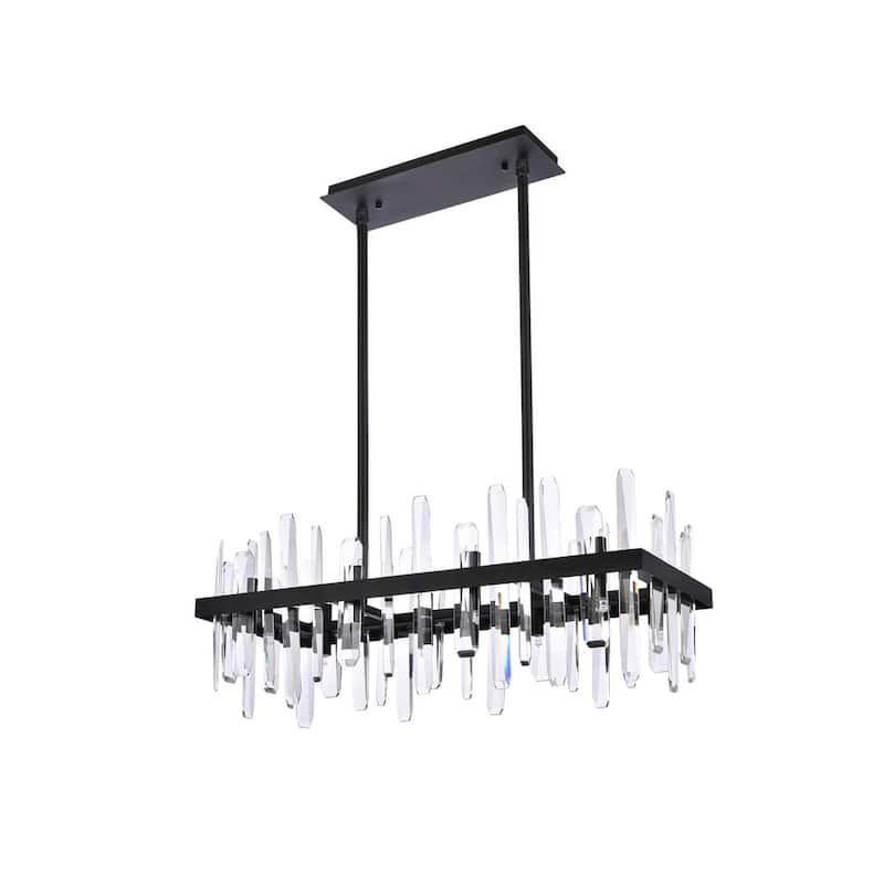 Indigo Home 30 inch crystal rectangle chandelier