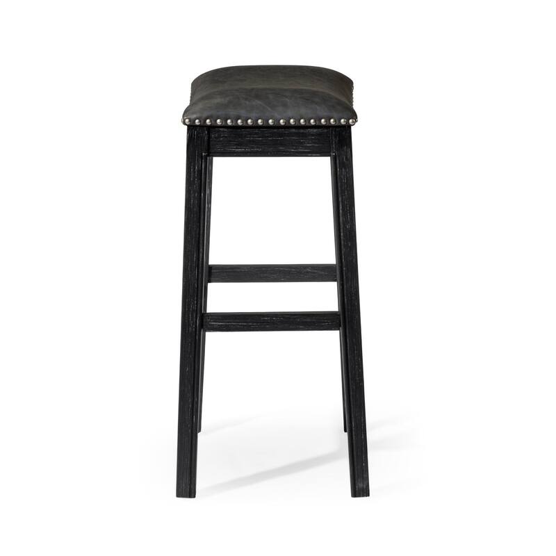 Maven Lane 31" Adrien Saddle Kitchen Bar Height Stool - N/A