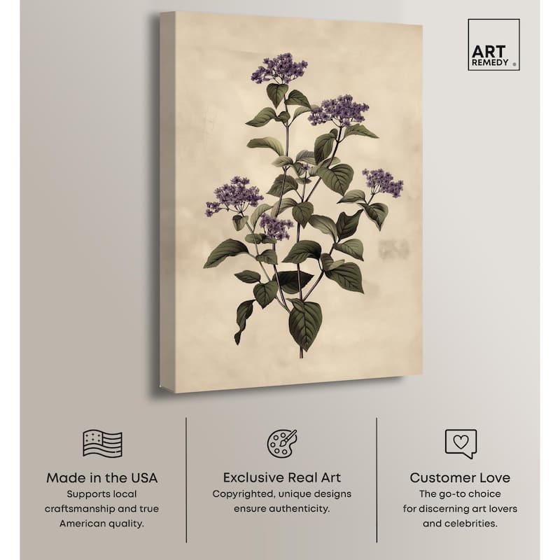 Purple Hydrangea Canvas by Art Remedy, Gallery Wrapped