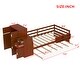 preview thumbnail 16 of 30, Twin Size Wood Platform Bed with Built-in Bookshelf, Movable Wardrobe, and Pull-Out Trundle