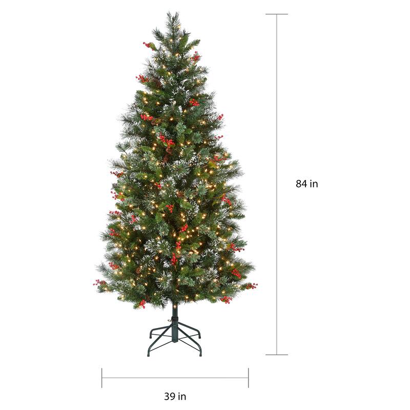 National Tree Company 6.5 ft. Wintry Pine Medium Tree with Clear Lights - 6.5 Foot