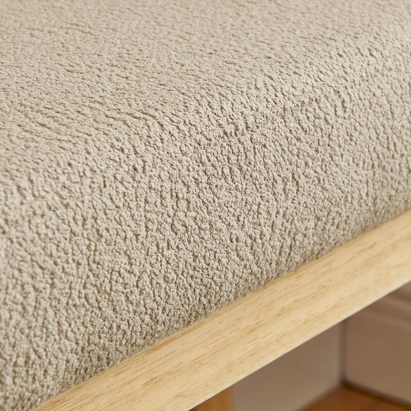 Rossetta Minimalist Wooden Frame Shoe-Changing Bench with Soft Foam-Filled Cushion - 25.5"*18.25"*14.5"