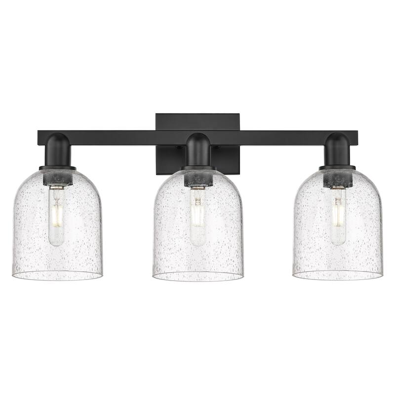 Innovations Lighting Endless Possibilities Arcadia - Bella - 3 Light 25" Bath Vanity Light - Seedy/Matte Black