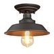 preview thumbnail 6 of 7, Westinghouse Lighting Iron Hill 9-Inch, One-Light Indoor Semi-Flush Mount Ceiling Fixture Oil Rubbed Bronze with Highlights