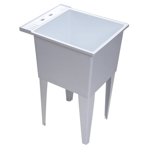 Proflo PFLT2024 20" Single Compartment Floor Mounted Laundry Sink - White - N/A