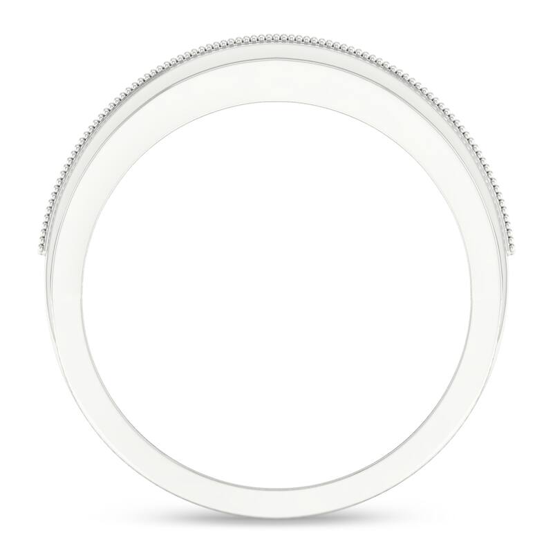 1/4ct TDW Diamond Accented Wedding Band in 10K White Gold for Men