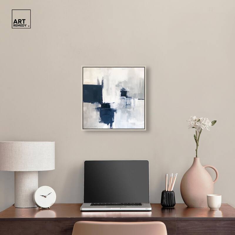 Porcelain Blue on White I Canvas by Art Remedy