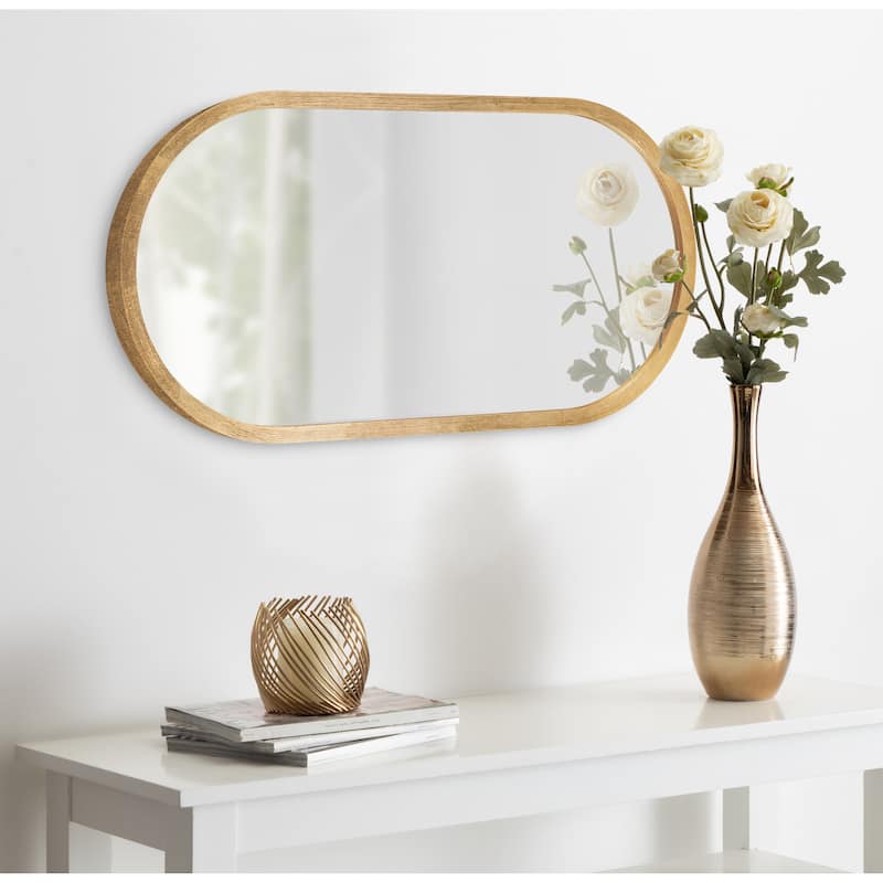 Kate and Laurel Travis Capsule Oval Framed Wall Mirror