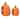 Set of 2 Orange Lighted Sisal Pumpkins Outdoor Halloween Decorations