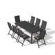 preview thumbnail 30 of 41, 9/11/13-Piece Outdoor Patio Dining Set All-Weather Aluminum Dining Table with Umbrella Hole and Adjustable Folding Chairs