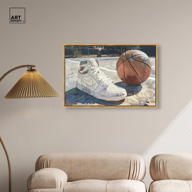 Washed Out Court Canvas by Art Remedy