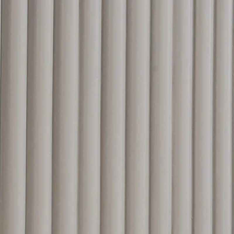 Gema Dresser Mirror, 38 Inch Light Gray Wood, Reeded Design, Silver Accents - Grey