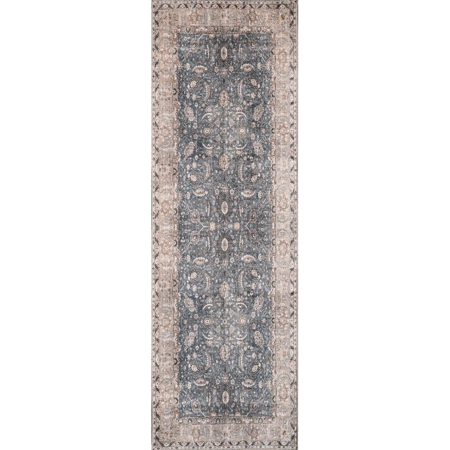 Domani Grove Machine Washable Traditional At Midnight Persian Area Rug