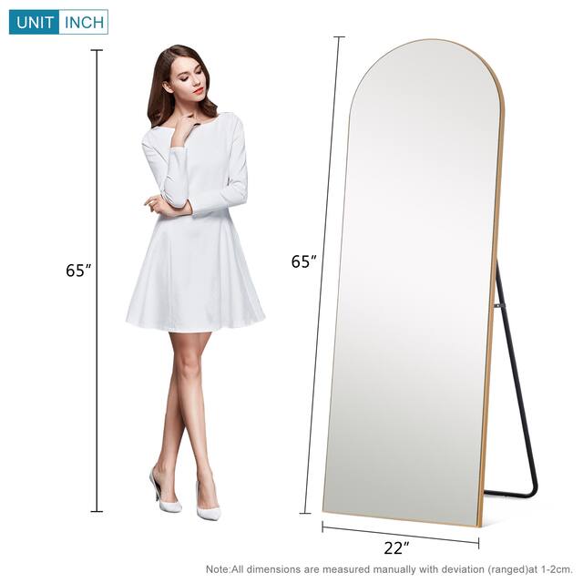 Arched Top Full-length Freestanding/ Leaning/ Hanging Wall Mirror
