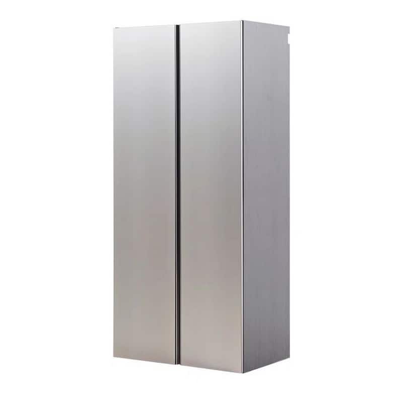 Osy Wall Mounted Tall Storage Garage Cabinet, 4 Shelves, Double Door, Gray