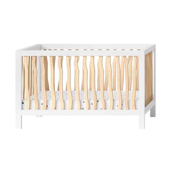 slide 2 of 9, Milk Street Branch Convertible Crib Natural/ White